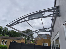 CANOFIX 1500x3000mm DIY Türvordach Polycarbonat freitragend Veranda Terrasse Gehweg