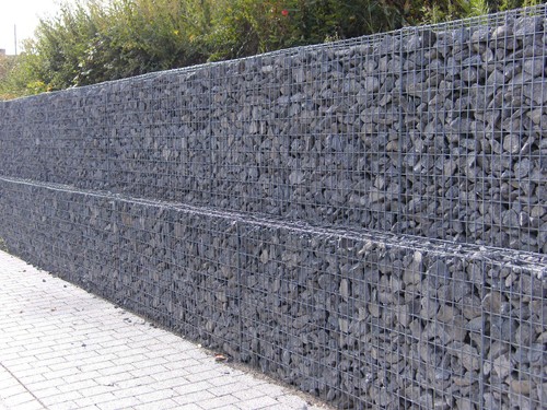 12m gabionenwand hoch - gabionenwand, 2m