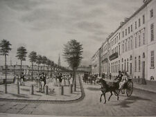 HAMBURG `NEUER JUNGFERNSTIEG´ LITHOGRAPHIE, PETER SUHR, HAMBURGENSIEN, ~1835