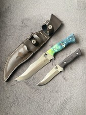 Vater Sohn Messer  4116 STAHL zweiteiliges Messer handgemacht Bär ￼