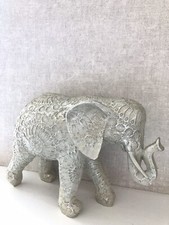 Deko Elefant matt silber ca