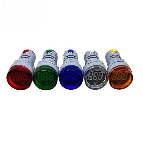 Digital voltmeter 22mm rund - voltmeter,
