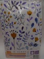 Dekor Vinylflanell Tischdecke  130 x 160 cm Blau / Gelb /  Weiss- Unbenutzt