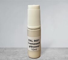 Lackstift RAL 9001 Cremeweiß glänzend, 10ml + 4 Lacktupfer