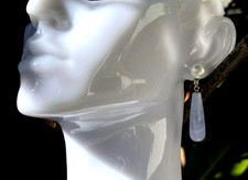 Feine Ohrringe blauer Achat