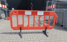 PVC Absperrschranke 2000mm Bauzaun Kunststoff Reflektierend