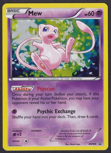 Pokemon mew bw98 holo black - bw98,
