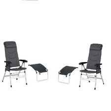 AKTION HOLLY  -   Exklusiv Klappstuhl  Isabella THOR  dunkelgrau mit BEINAUFLAGE