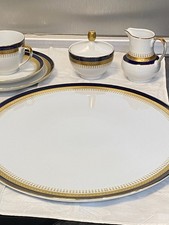 WINTERLING KAFFEE-SERVICE 6 PERSONEN ECHT KOBALT PORZELLAN MIT DEKOR UND GOLD