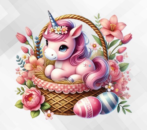 Blumen einhorn ostern - ostern, wand