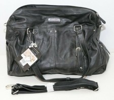 Vanchi Hendrix Wedge Wickeltasche, Kunstleder, Schwarz
