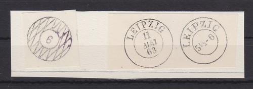 Sachsen drei stempel - -,