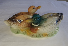Goebel Porzelan Figurenpaar zwei Enten auf Sockel