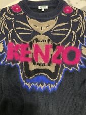 Damen Kenzo Long Pullover Blau, Gold, Cyclam Gr. M-XL 