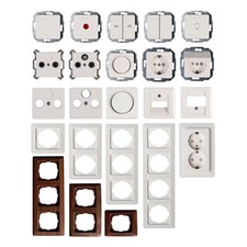 Kopp MILANO weiß Antenne Dimmer Rahmen Schalter Steckdosen Taster TAE Unterputz