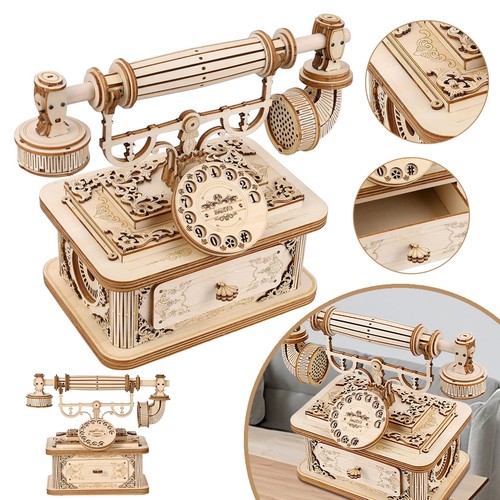 Holzpuzzle retro telefon - holzpuzzle,