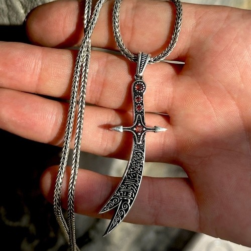 925 silber zulfiqar halskette - silber,