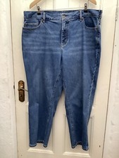 LANDS END DAMEN HIGH RISE STRAIGHT LEG JEANS UK 24