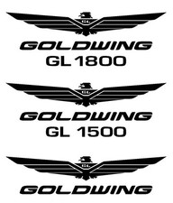 Aufkleberset 2 Stck Goldwing Logo m. Schriftzug GL 1500 1800 in versch. Farben