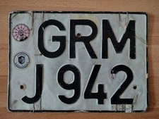 Nummernschild Kfz-Kennzeichen BRD Kreis Grimma Siegel 