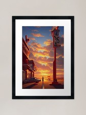 Route 66 Sonnenuntergang Stadt