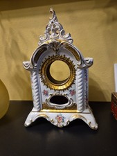 Porzellan Tischuhr Bemalt