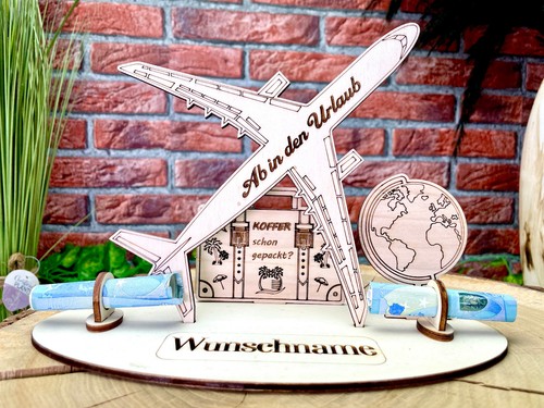 Geldgeschenk reise holz - geldgeschenk, –