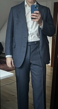Blauer Anzug Nadelstreifen Aus Feiner Schurwolle Ca. Gr.27