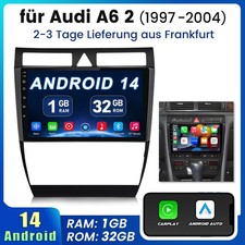 32GB Android 14 Autoradio GPS Navi Carplay WIFI Für Audi A6 4B2 4B5 C5 1997-2005
