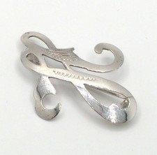 Klassische Silber Brosche