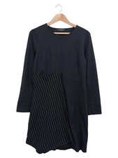 COP COPINE Damen Cocktailkleid Gr. 42/XL Schwarz Gestreift Elegant