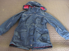 gefütterte Regenjacke 3 in 1 Fleeceweste Gr. 146/152 dunkelblau pink Mädchen TCM