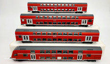 Roco Set-4x Doppelstockwagen-Nahverkehr mit Steuerwagen HO, DB, DC, exact 1:87
