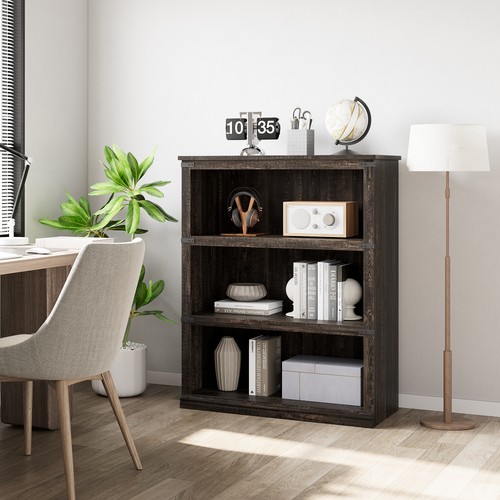 Modernes bücherregal aus holz - aus,