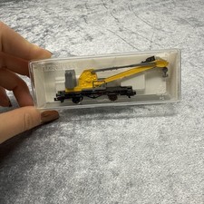 M84 Fleischmann 8502 K Spur N Kranwagen Modelleisenbahn Wagon Gebraucht mit OVP