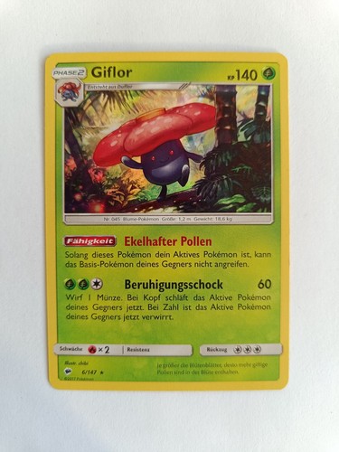 Pokémon karte giflor - pokémon, 6/147