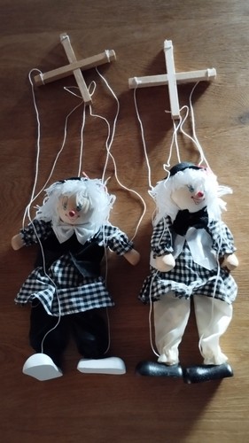 Marionette clown aus - marionette, 2x