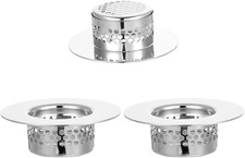 3x Edelstahl Abflusssieb für Waschbecken Dusche - Haarsieb