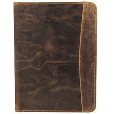 Greenburry Vintage Leder Aktenmappe Schreibmappe Konferenzmappe Mappe 1721A-25