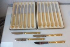 16 edle Messer , Frühstücksmesser .. , Hanseat Qualitäts - Besteck , vergoldet
