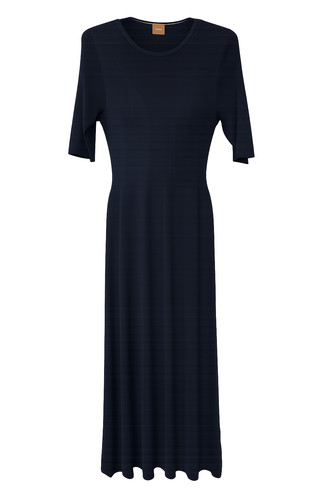 Boss rippkleid stretch midi - rippkleid,