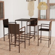 Gartenbar Set Poly Rattan