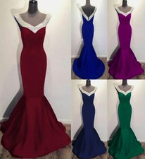 Meerjungfrau sexy Abschlussballkleid Damen formeller Festzug Abend Party Kleider