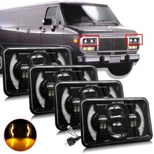 4PCS 4X6'' Hi/Lo Beam DRL LED