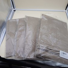 4x Beautex Blackout Vorhang Kräuselband hellbraun 140cm breit 145cm hoch