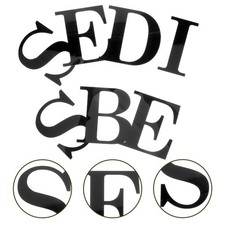  1 Satz PVC Black Capital