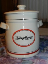 Keramiktopf mit Deckel glasiert  [2154]