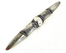 Vintage Silber-Stabbrosche im