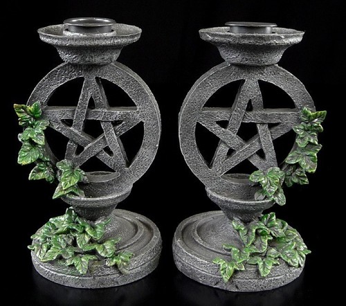 Pentagramm kerzenhalter mit - pentagramm,