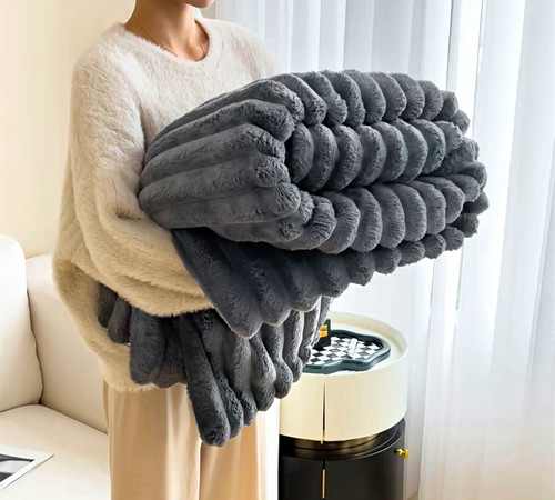 Kuscheldecke grau 200x230 - kuscheldecke,
